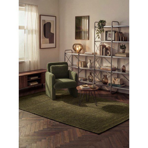 Tappeto verde scuro in lana tessuto a mano 200x290 cm Bexley Woolwich – Ted Baker-image-1