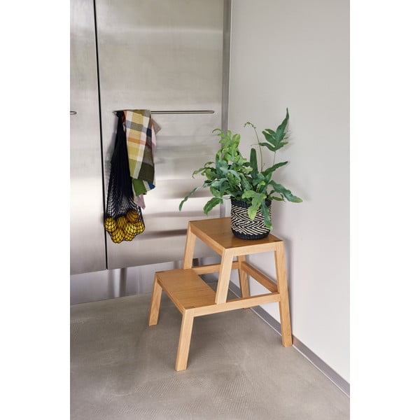 Sgabello in rovere naturale Alp - Hübsch-image-2