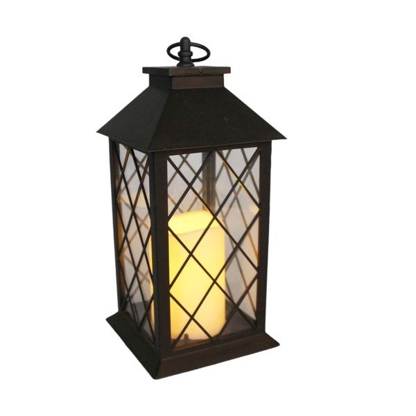 Lanterna LED nera (altezza 30,5 cm) - Dakls