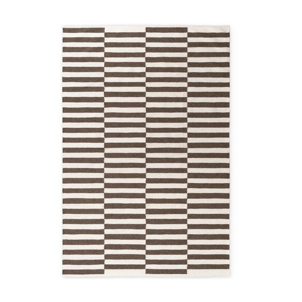 Tappeto bianco/marrone in lana reversibile/tessuto a mano 200x300 cm Vika – Hanse Home