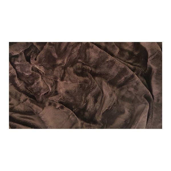 Lenzuolo marrone micro felpato per letto matrimoniale, 180 x 200 cm - My House
