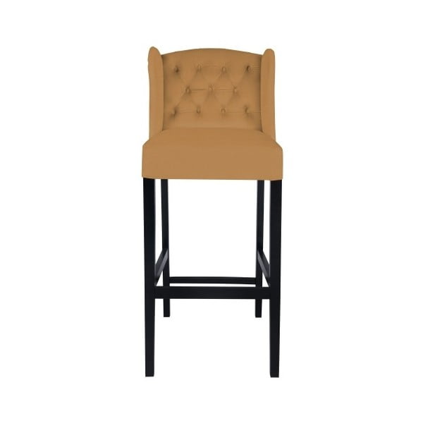 Sgabello da bar giallo senape Roco - Mazzini Sofas-image-1