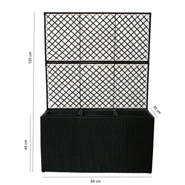 Fioriera da giardino nera da parete - Bonami Essentials-image-2