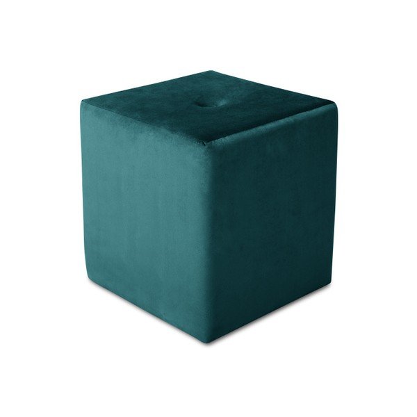 Pouf blu petrolio , 40 x 45 cm Margaret - Mazzini Sofas-image-3