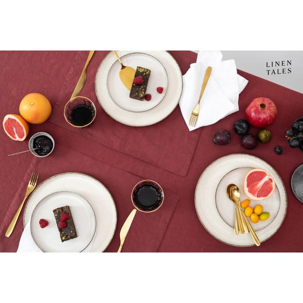 Tovaglia in lino 140x250 cm Marsala – Linen Tales-image-1