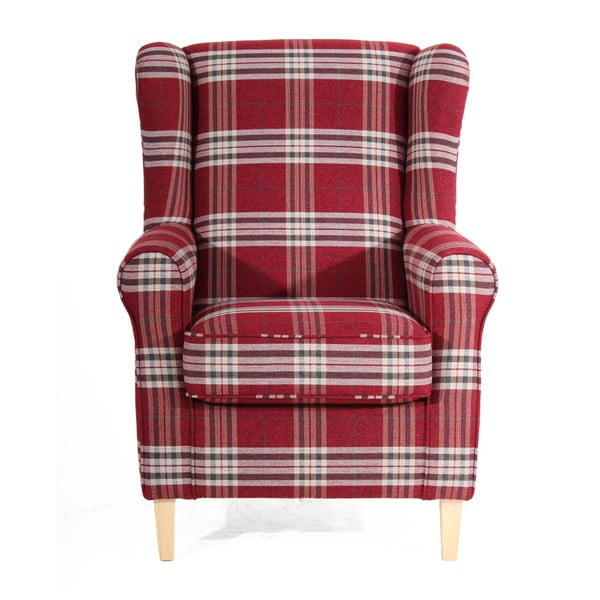 Poltrona a quadri rossi Lorris - Max Winzer-image-3