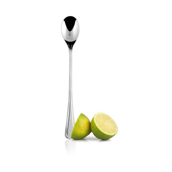 Set di cucchiai a manico lungo argentato in acciaio inox 6 pz per 6 persone London – Kulig-image-1
