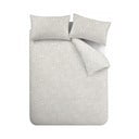 Set copripiumino e federa greige in cotone per letto matrimoniale 200x200 cm Woodland – Bianca