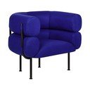Poltrona blu con rivestimento in lana Ubi – noo.ma