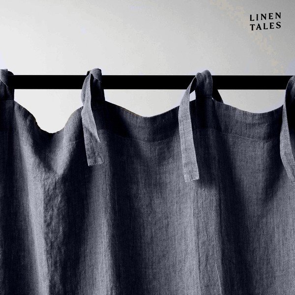 Tenda grigio scuro 140x330 cm Dark Grey - Linen Tales-image-1
