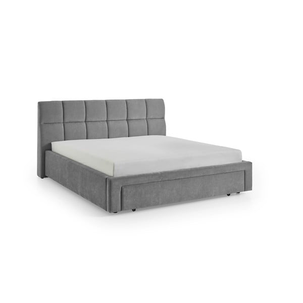 Letto matrimoniale imbottito grigio rete non inclusa 180x200 cm Canyon – Meise Möbel