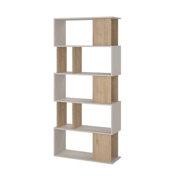 Libreria color crema con effetto rovere 80x173,5x29,5 cm Maze – Tvilum