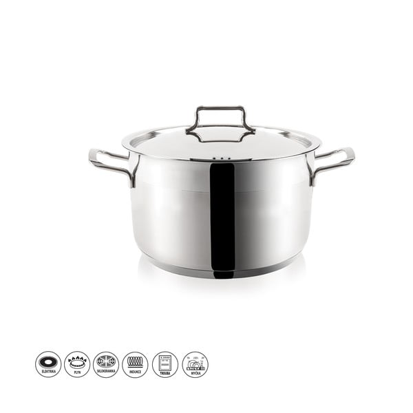 Casseruola in acciaio inox con coperchio Anett, 2,3 l - Orion-image-1