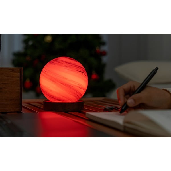 Decorazione luminosa marrone/colore naturale scuro con ricarica USB ø 12 cm Polar Cloud – Gingko-image-1
