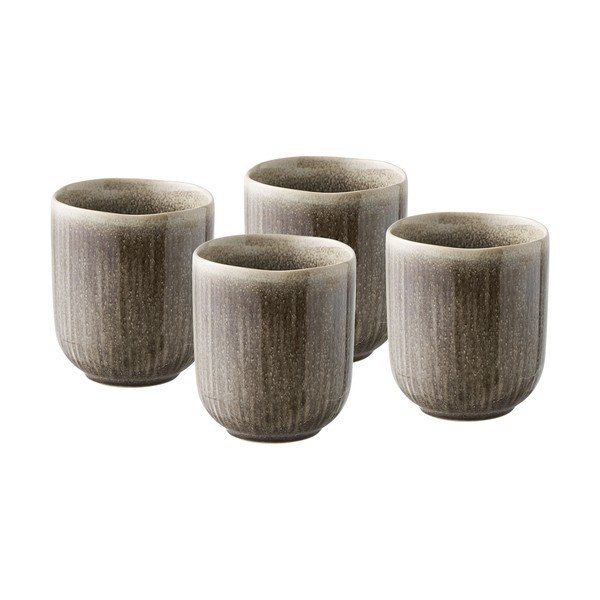 Tazzine in set greige in gres 4 pz 360 ml Viola – House Nordic