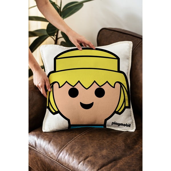 Cuscino per bambini in lino - Playmobil-image-1