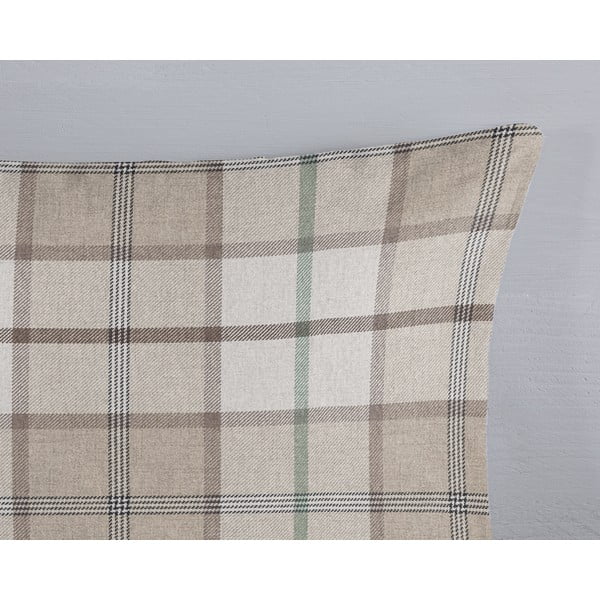 Set lenzuola letto una piazza e mezza in flanella tortora 140x220 cm Bernardus - Good Morning-image-2