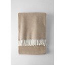 Plaid marrone chiaro con contenuto di cotone , 140 x 180 cm Jade - Euromant