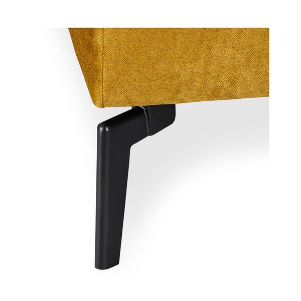Divano letto angolare in velluto giallo, angolo destro Fira - Bonami Selection-image-4