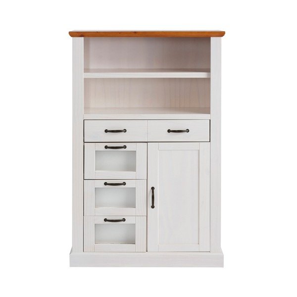 Armadio in legno di pino massiccio bianco Marika - Støraa