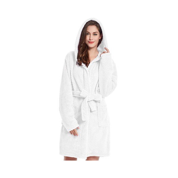 Accappatoio unisex bianco in microfibra Sleepyhead, taglia M - DecoKing