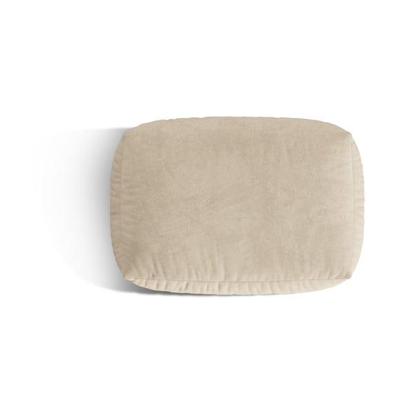 Poggiapiedi componibile beige con rivestimento in velluto Martina – Micadoni -image-2