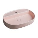 Lavabo rosa in ceramica 60x40 cm Infinity Oval – Sapho