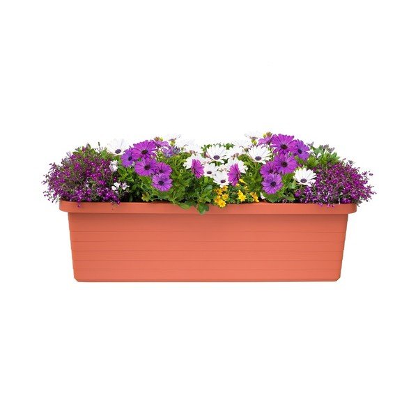 Fioriera auto-irrigante di grande volume in terracotta, 72 l Berberis Trio - Plastia-image-1