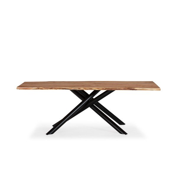 Tavolo da pranzo in acacia massiccia 100x220 cm Anuri – MOME-image-4