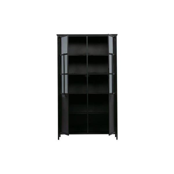 Vetrina nera in metallo 99x170x44 cm Exhibit – WOOOD-image-4