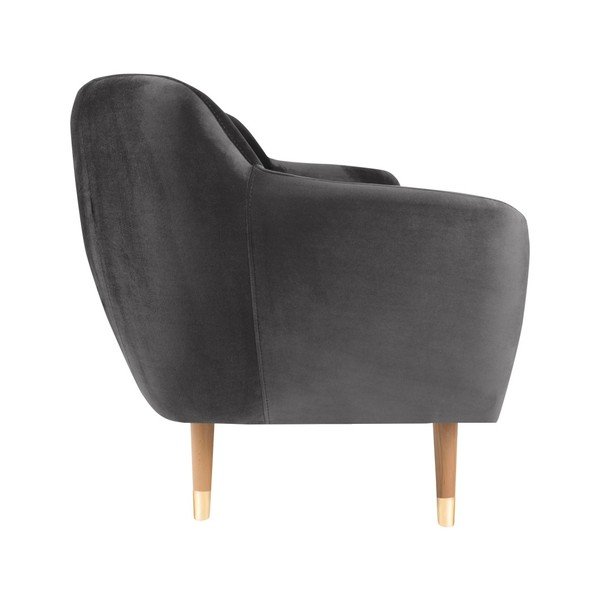 Divano in velluto grigio, 188 cm Benito - Mazzini Sofas-image-3