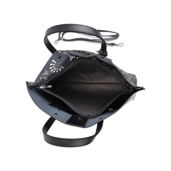 Černá kožená kabelka Mangotti Bags Lulia-image-2