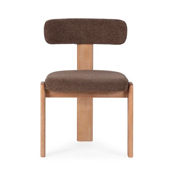 Sedie da pranzo in set marroni in imbottito 2 pz Nadia – MOME