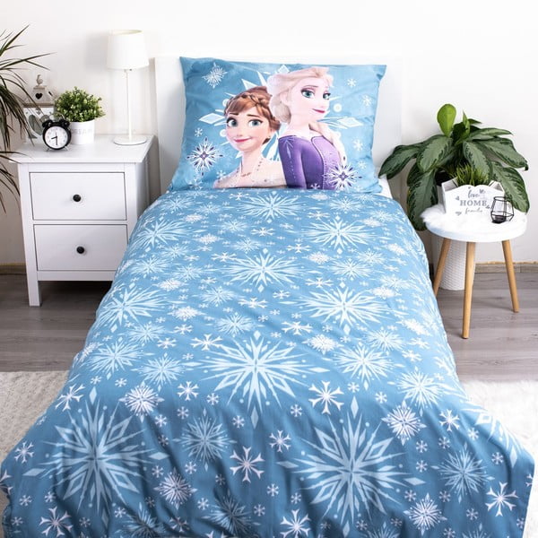 Biancheria da letto per bambini in cotone per letto singolo 140x200 cm Frozen - Jerry Fabrics-image-1