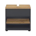 Mobile color antracite effetto rovere per lavabo 60x57 cm Thessa - Støraa