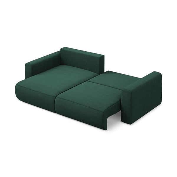 Divano angolare verde allungabile/con contenitore (con penisola a sinistra/con chaise lounge) Kapua – Makamii-image-4