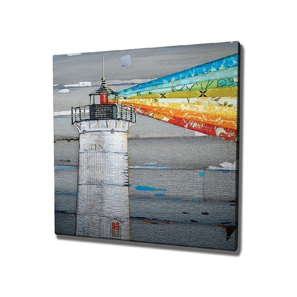 Pittura murale su tela Faro, 45 x 45 cm - Wallity