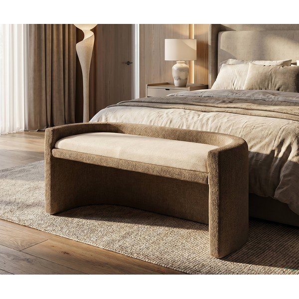 Panchina marrone/beige Nordic Style – Mauro Ferretti-image-1