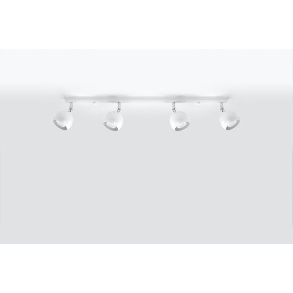 Lampada da soffitto bianca, lunghezza 80 cm Ollo - Sollux-image-1