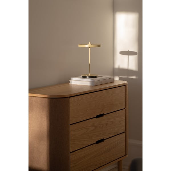 Lampada da tavolo LED giallo chiaro in metallo con paralume in metallo (altezza totale 31 cm) Asteria Move – UMAGE-image-3