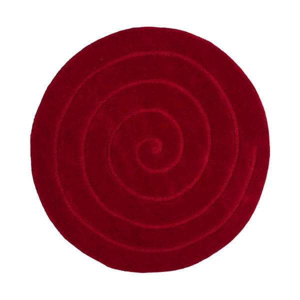 Tappeto in lana rosso rubino , ⌀ 180 cm Spiral - Think Rugs