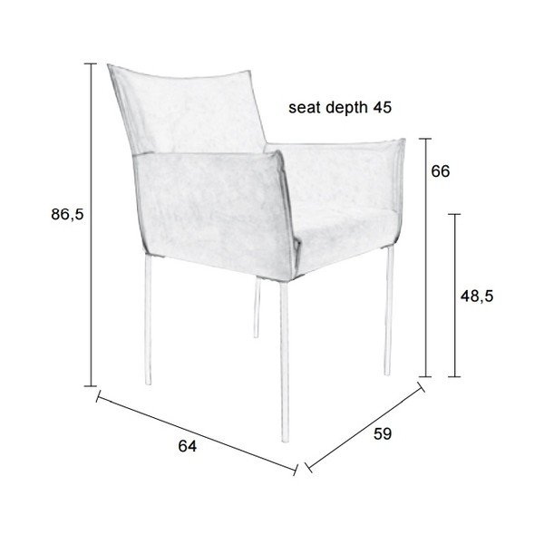 Koňakově hnědá jídelní židle White Label Dion-image-2