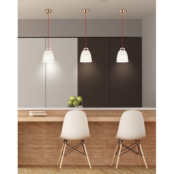 Lampadario bianco con paralume in ceramica Sewilla – Candellux Lighting-image-2