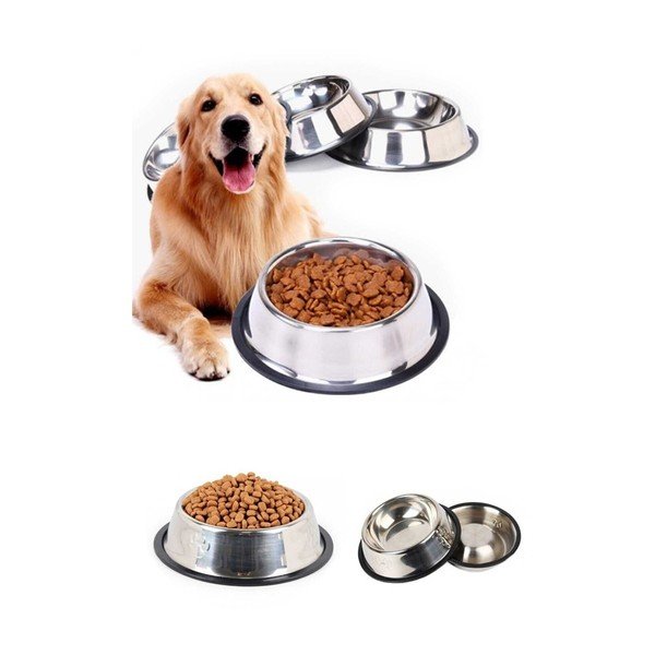 Ciotole in metallo per animali in set da 2 pezzi ø 22 cm - Lydia&Co-image-1