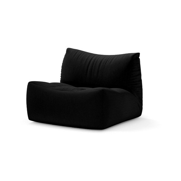 Cuscino da seduta nero con rivestimento in velluto Tove – Micadoni 