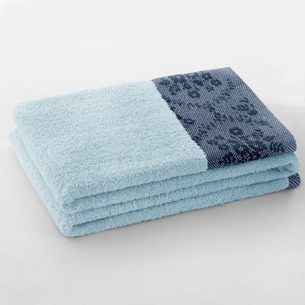 Asciugamano blu in spugna di cotone 70x140 cm Crea - AmeliaHome