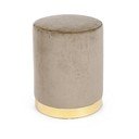 Poggiapiedi grigio tortora con rivestimento in velluto Lucilla – Yes Everyday
