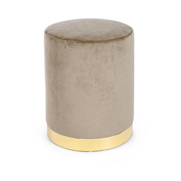 Poggiapiedi grigio tortora con rivestimento in velluto Lucilla – Yes Everyday