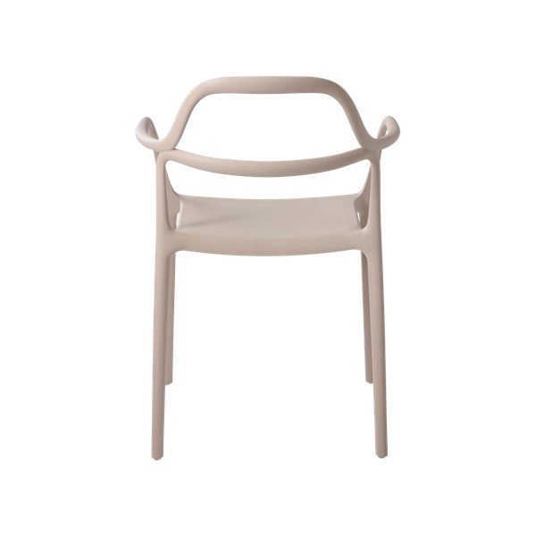 Sedie da pranzo in set beige in plastica con braccioli/impilabili 2 pz Karlaby – Jotex-image-2