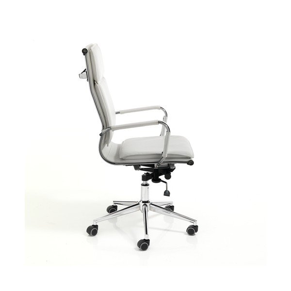 Sedia da ufficio bianca in similpelle Premier – Tomasucci-image-1